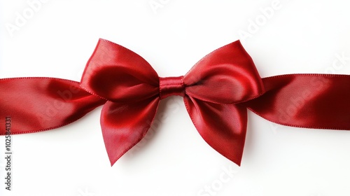 The Elegant Red Satin Bow