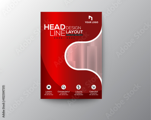 Brochure design, cover modern layout, poster, flyer in A4