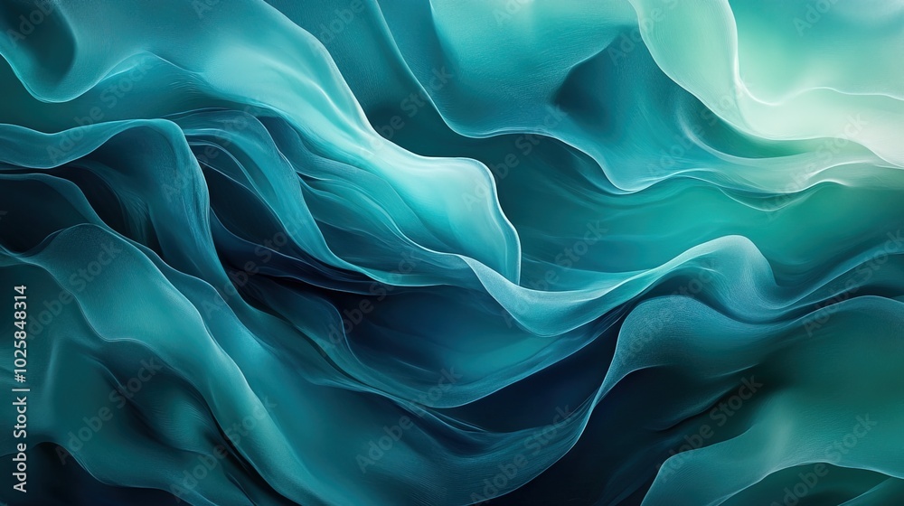 Fototapeta premium Abstract image featuring blue and green tones