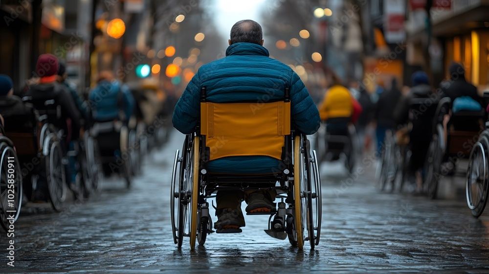 Obraz premium Vector illustration of a campaign promoting disability awareness and acceptance in society