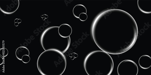 Realistic water droplets on the transparent window. Vector