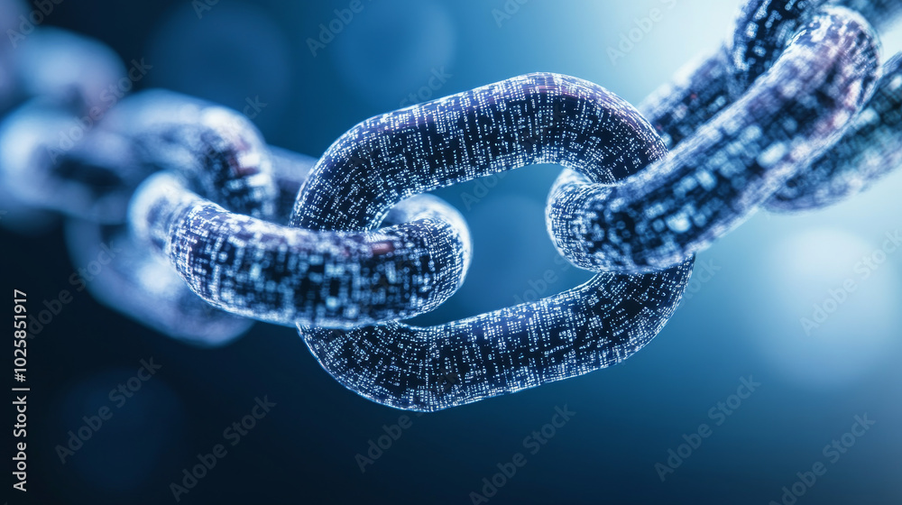 Blockchain technology uses digital blocks linked together like a chain.These blocks store data in a secure and transparent network.This illustration shows how blockchain works in the world of finance. Blockchain technology uses digital blocks linked together like a chain.These blocks store data in a secure and transparent network.This illustration shows how blockchain works in the world of finance.