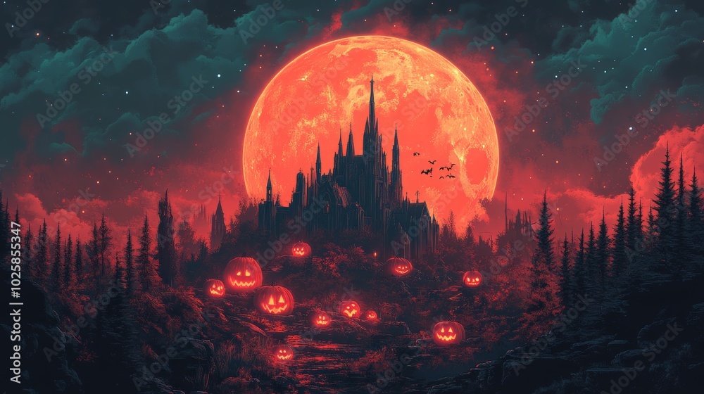 Album art for dark synthwave halloween music, Album art for dark synthwave halloween music,
