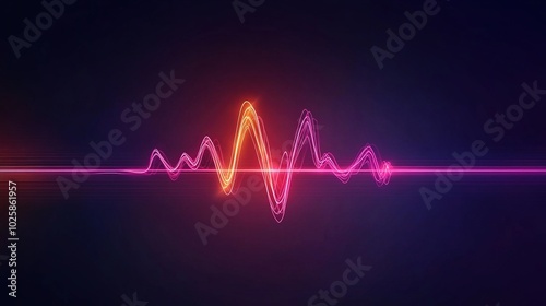 heart wave Red line wave of heart beat isolated on white background. This has clipping path.
