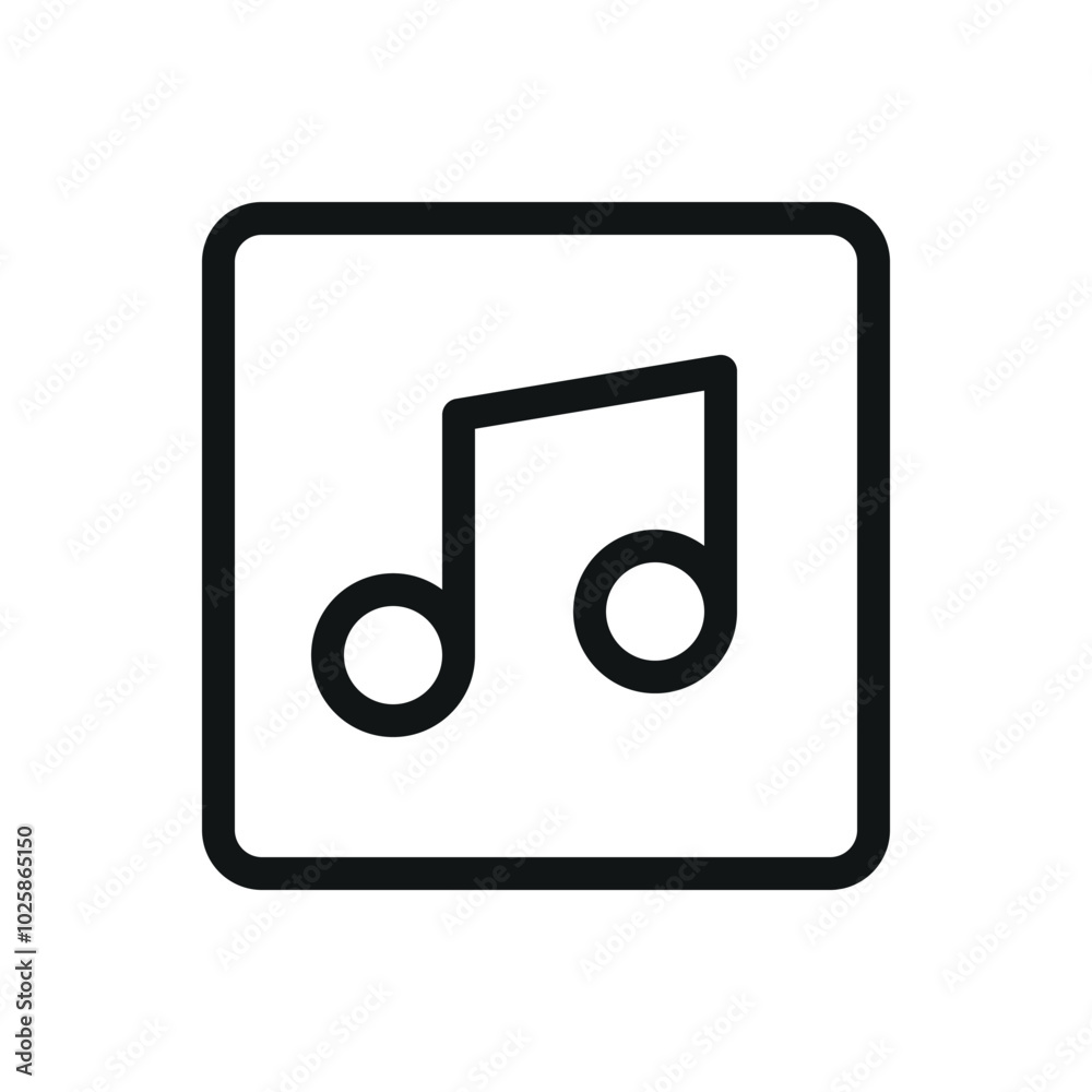 Music track isolated icon, music album vector symbol with editable stroke Music track isolated icon, music album vector symbol with editable stroke