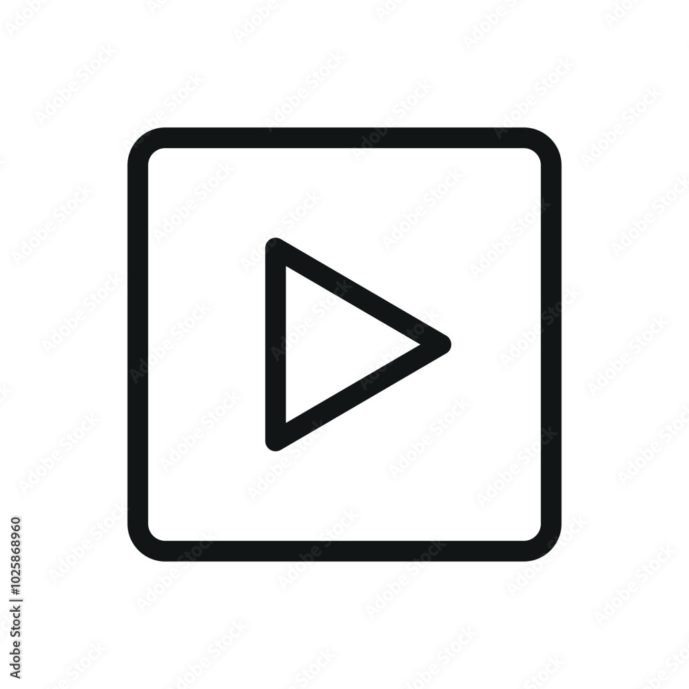 Music track isolated icon, play audio button track vector symbol with editable stroke Music track isolated icon, play audio button track vector symbol with editable stroke