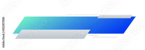 Futuristic element vector illustration. Colorful lower third video overlay.