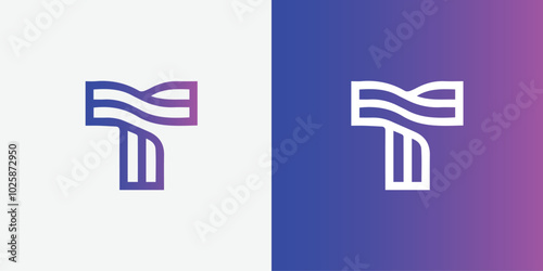 Initial Letter T Logo