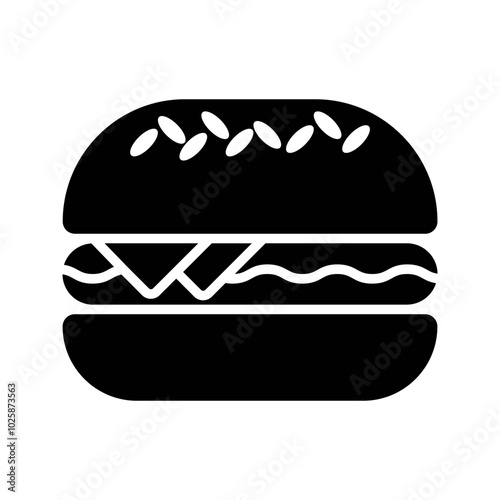 Burger icon. hamburger sign. cheese burger Symbol.