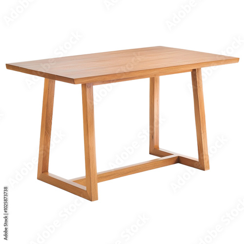 wooden table isolated on white