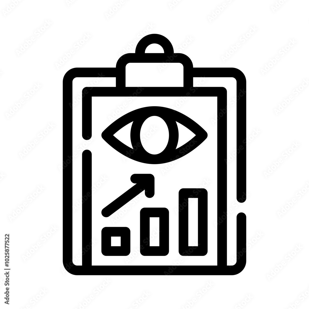 Icon Eye Chart With Style Outline Icon Eye Chart With Style Outline