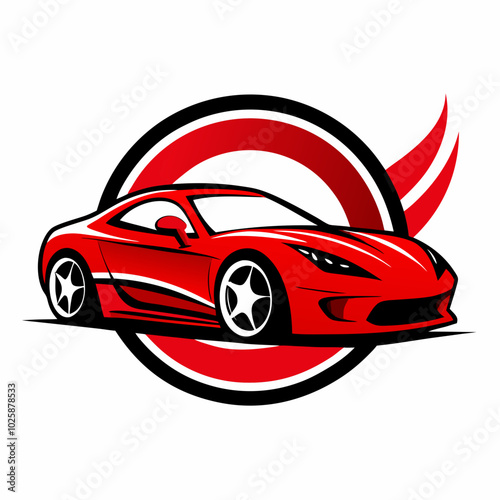 sports car logo vector illustration on a white background