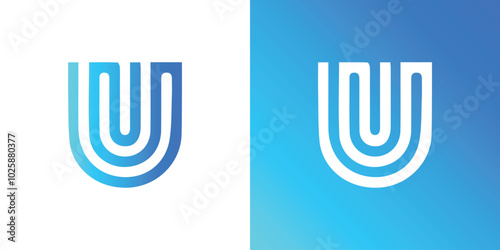 vector logo letter U