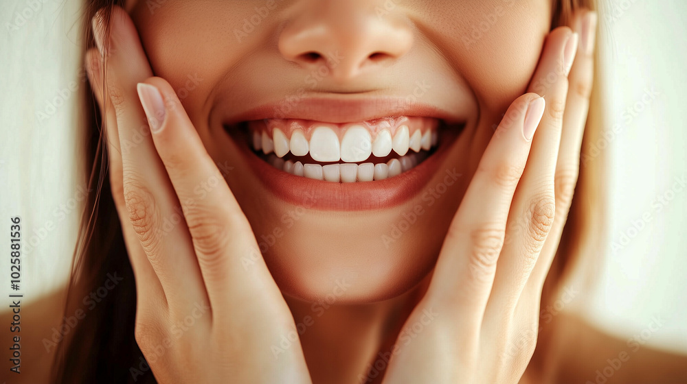 Smiling person at home enjoying their dental care routine in peaceful surroundings Smiling person at home enjoying their dental care routine in peaceful surroundings
