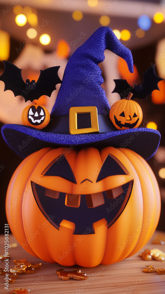 Naklejka premium halloween lantern