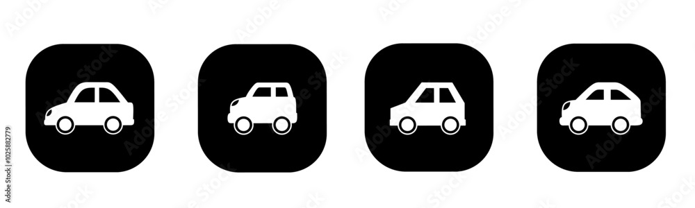 Car icon in flat. A car icon design. Stock vector. Car icon in flat. A car icon design. Stock vector.