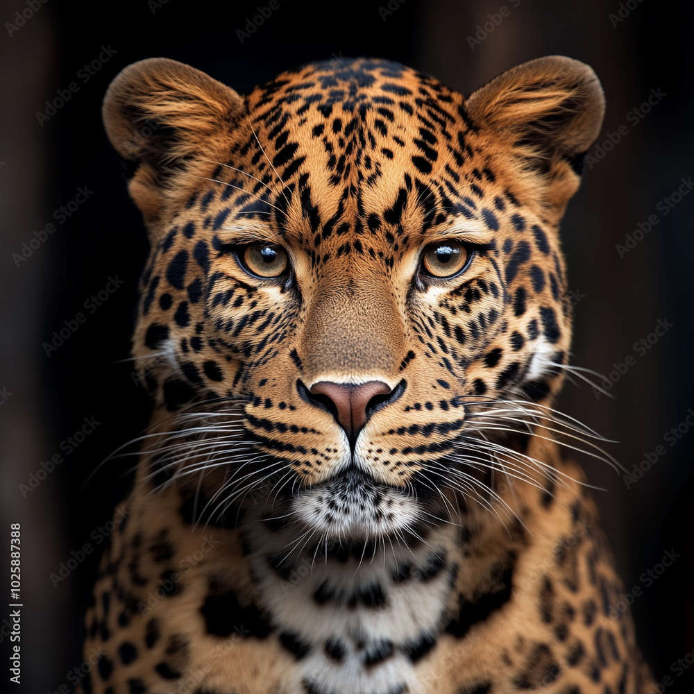 Naklejka premium portrait of a leopard