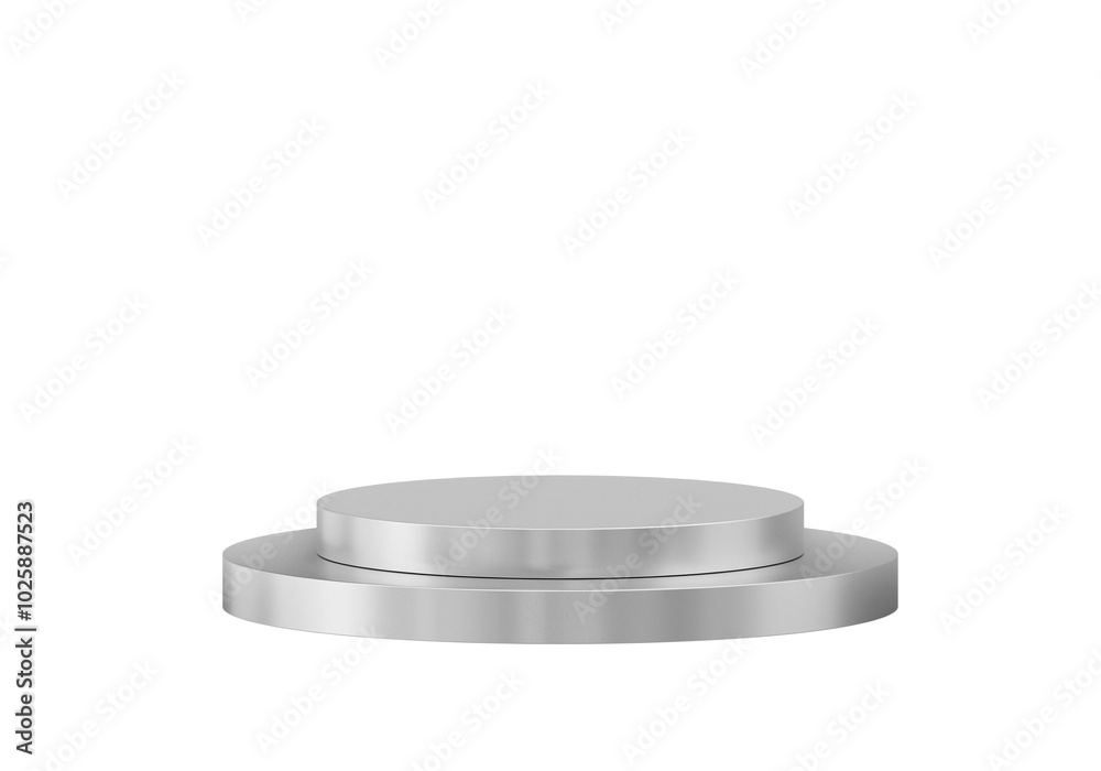 Metal podium, transparent background. Product display Metal podium, transparent background. Product display
