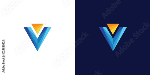 V Alphabet icon logo. Premium letter V logo design. Luxury abstract victory logotype. Creative elegant vector monogram symbol