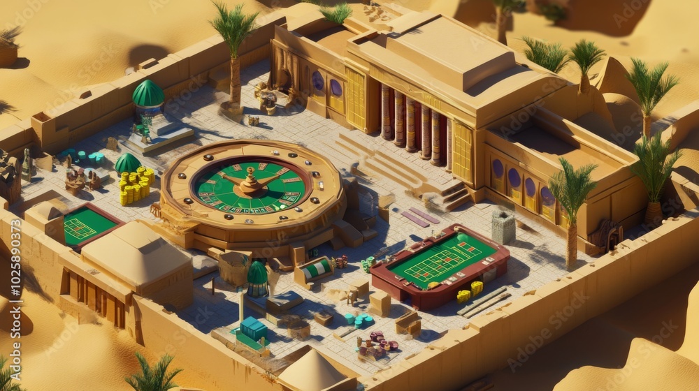 3D model of pyramid casino with boobytrapped tables and animations 3D model of pyramid casino with boobytrapped tables and animations
