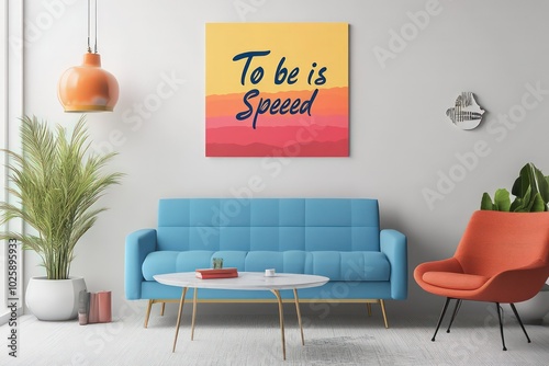 A modern minimalist poster with the text 