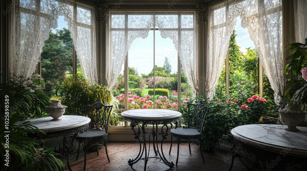 Victorian conservatory filled with exotic plants Victorian conservatory filled with exotic plants