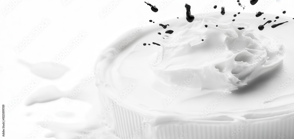 Closeup 3D swirl of face cream, with glossy, smooth textures and soft shadows Abstract design, minimalist background, perfect for skincare branding or packaging visuals Closeup 3D swirl of face cream, with glossy, smooth textures and soft shadows Abstract design, minimalist background, perfect for skincare branding or packaging visuals