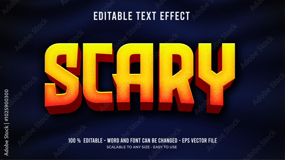 Obraz premium scary editable text effect