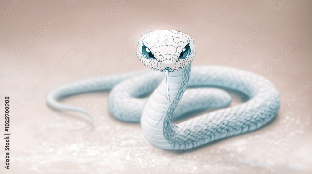 Fototapeta premium a white snake