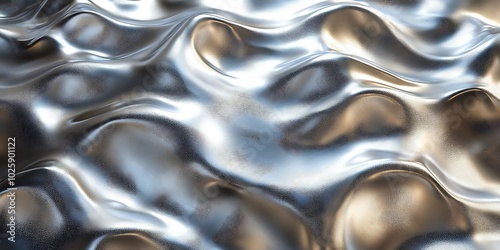 Abstract metallic surface with smooth, flowing contours.