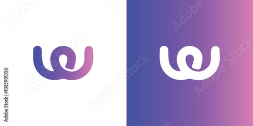 Vector Geometric w letter logo design