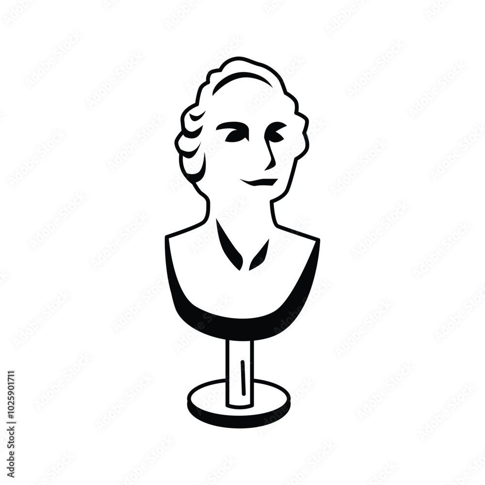 Classical sculpture of a human bust displayed on a stand Classical sculpture of a human bust displayed on a stand