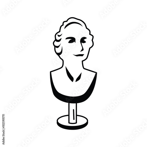 Classical sculpture of a human bust displayed on a stand