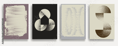 Modern wallpaper with minimalist design elements . Wall art . Contemporary posters with geometric shapes .Vector abstract wallpaper.