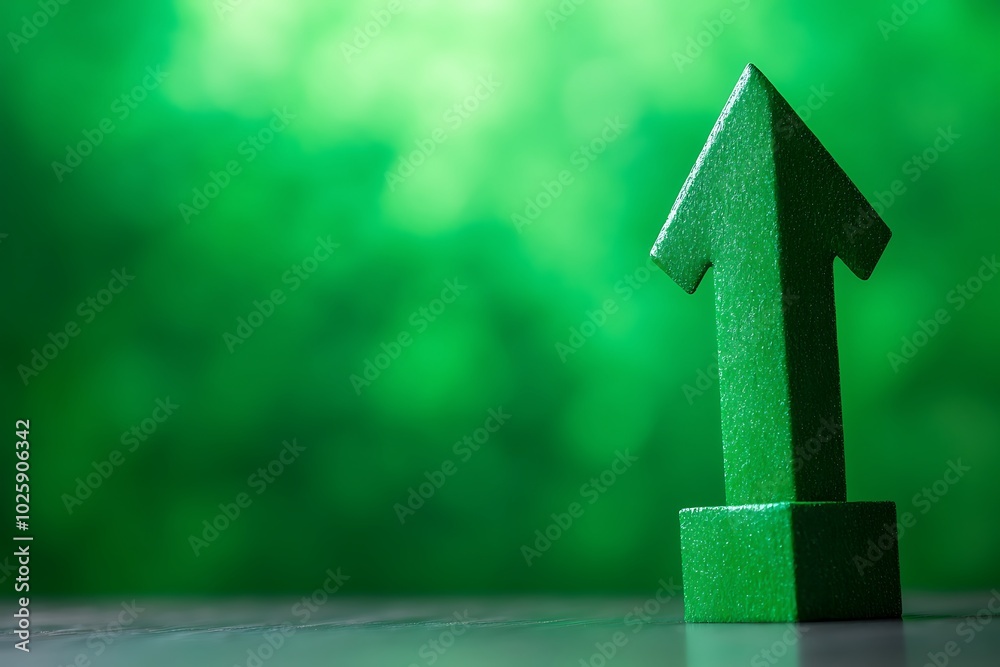 Green arrow on green background Green arrow on green background