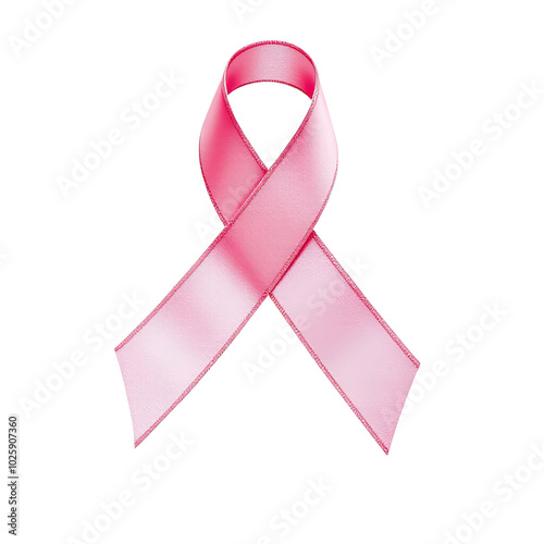 pink ribbon isolated on white