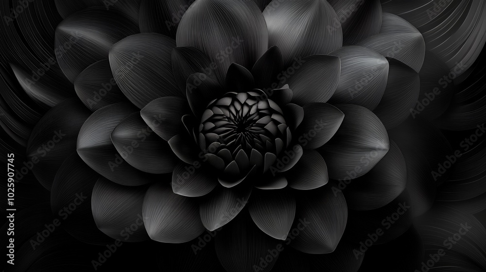 A black and white photo of a flower in bloom. A black and white photo of a flower in bloom.