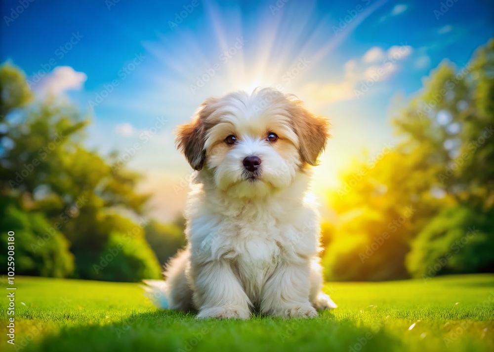 Adorable Tornjak Puppy in Natural Setting with Copy Space for Pet Lovers and Branding Adorable Tornjak Puppy in Natural Setting with Copy Space for Pet Lovers and Branding