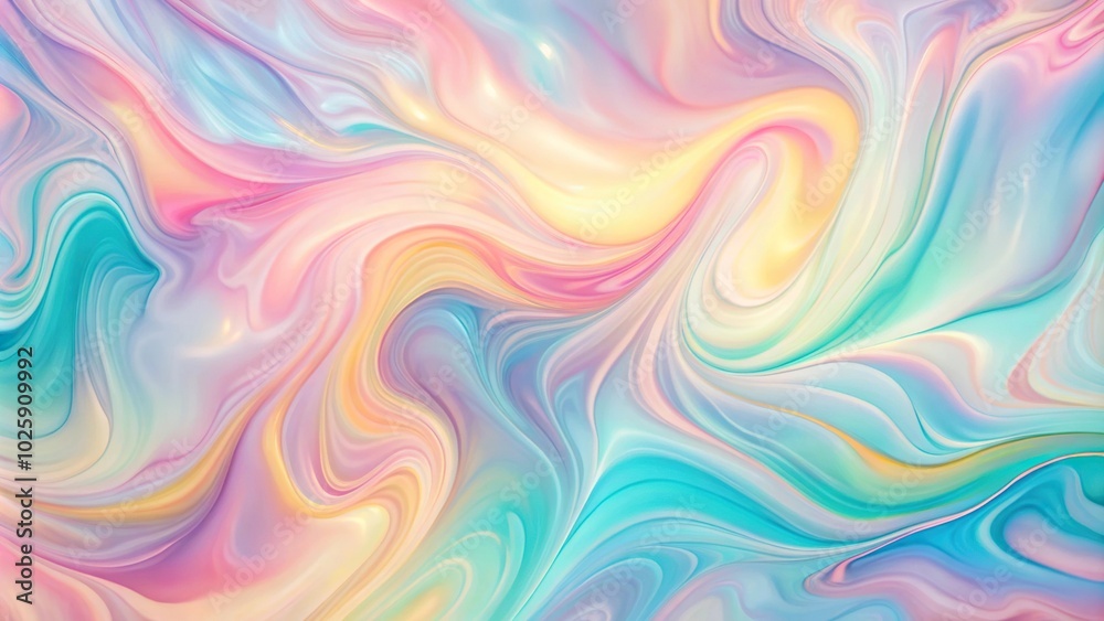 Fototapeta premium Colorful abstract fluid background with soft pastel colors on a tilted angle