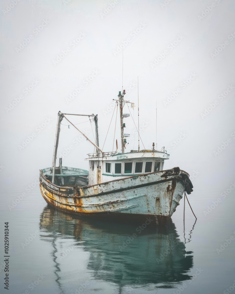 Naklejka premium piccola barca da pesca