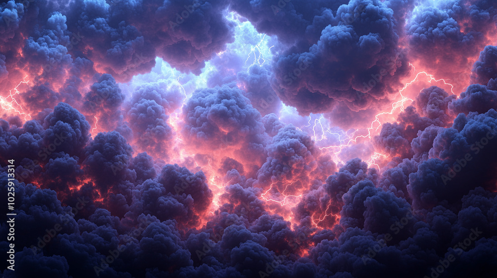 Fototapeta premium Flashes in the sky