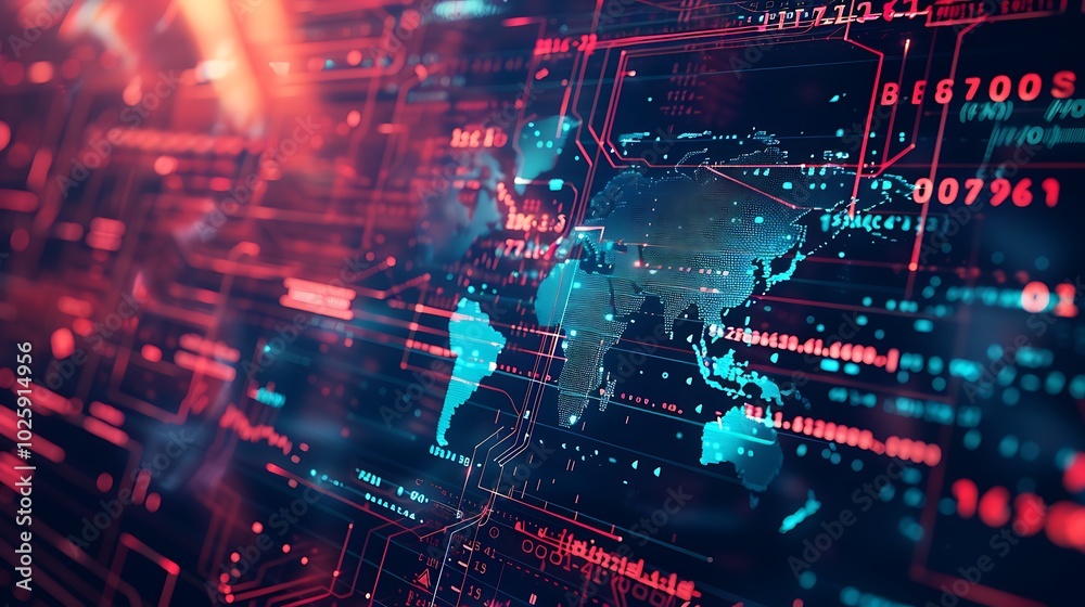 High Tech Digital World Map, Business Theme, Background, Digital World Map, High Tech High Tech Digital World Map, Business Theme, Background, Digital World Map, High Tech