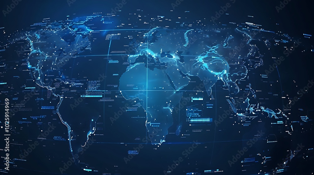 High Tech Digital World Map, Business Theme, Background, Digital World Map, High Tech High Tech Digital World Map, Business Theme, Background, Digital World Map, High Tech