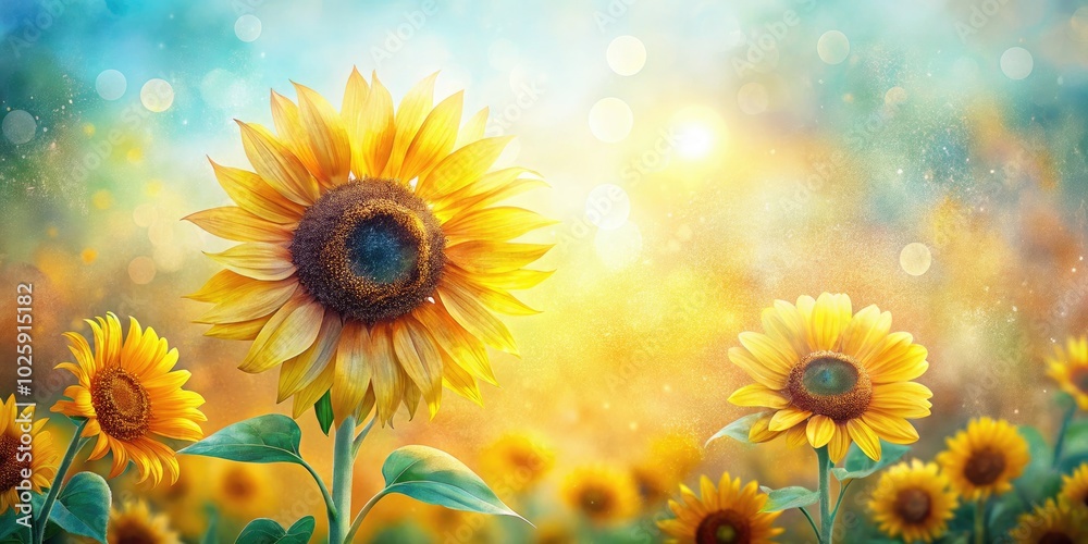 A charming hand-painted sunflower backdrop tailored for invitations, blending vibrant colors and delicate details, perfect for celebrating special moments with nature's warmth and beauty. A charming hand-painted sunflower backdrop tailored for invitations, blending vibrant colors and delicate details, perfect for celebrating special moments with nature's warmth and beauty.