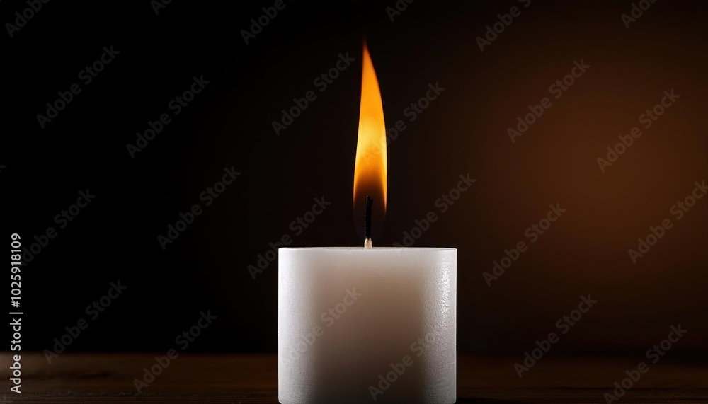 Set of pillar candles with flames illuminated, religious background, copy space, calm, meditation background. Set of pillar candles with flames illuminated, religious background, copy space, calm, meditation background.