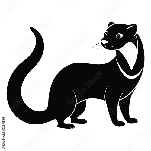 Solid color Sable Ferret animal vector design