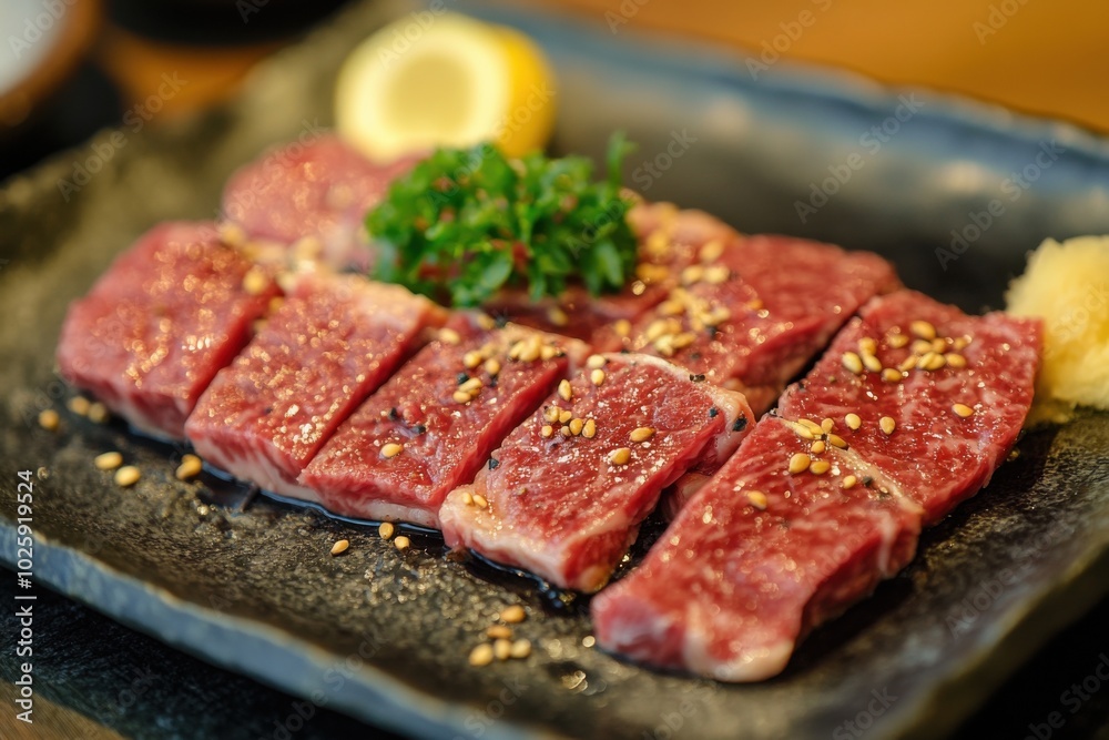 Delicious Japanese Beef Steak Presentation Delicious Japanese Beef Steak Presentation