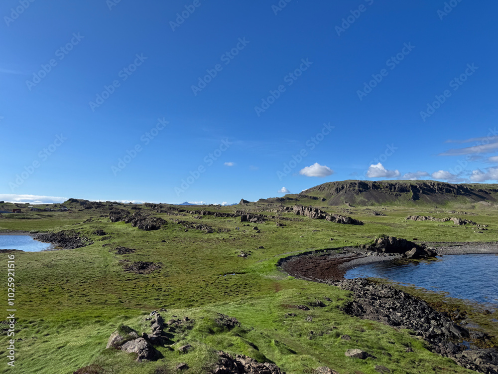 Fototapeta premium Hiking in Djúpivogur, Iceland