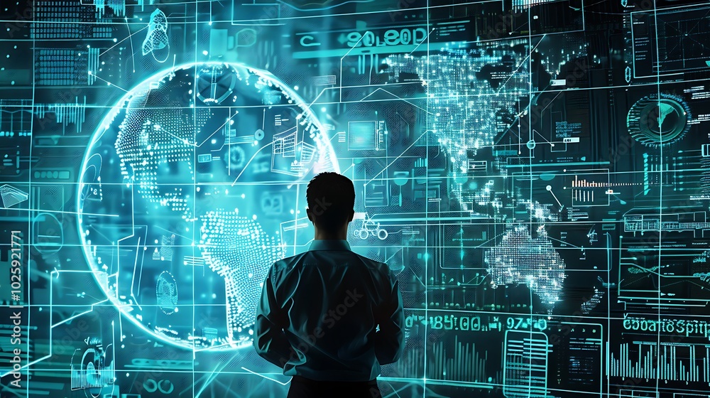 Individual Studying Global Data Visualization, Analyzing Data, Business Theme, Data Visualization, Global