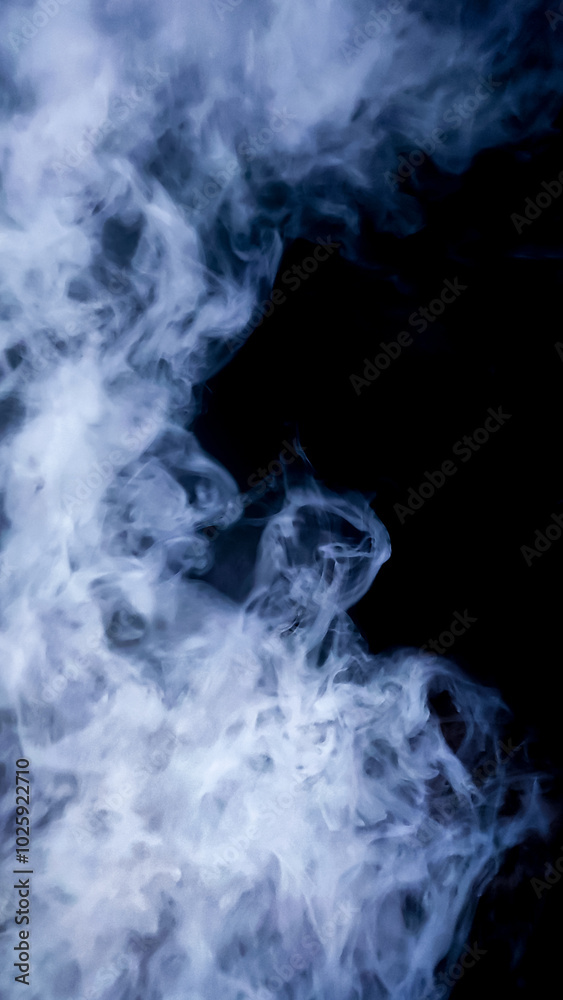 Smoke curtain on black background Smoke curtain on black background